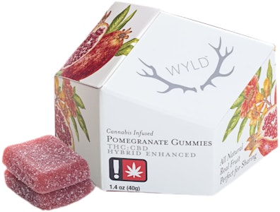 Wyld - POMEGRANATE | 1:1 CBD | 10PK | GUMMIES | HYBRID