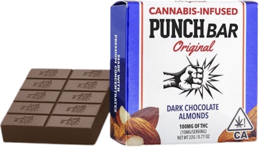 Punch - DARK CHOCOLATE ALMONDS | PUNCHBAR | 100MG