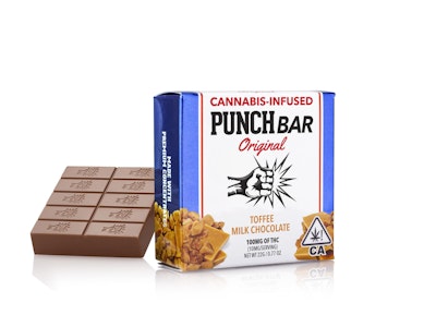 Punch - TOFFEE MILK CHOCOLATE PUNCHBAR | 100MG