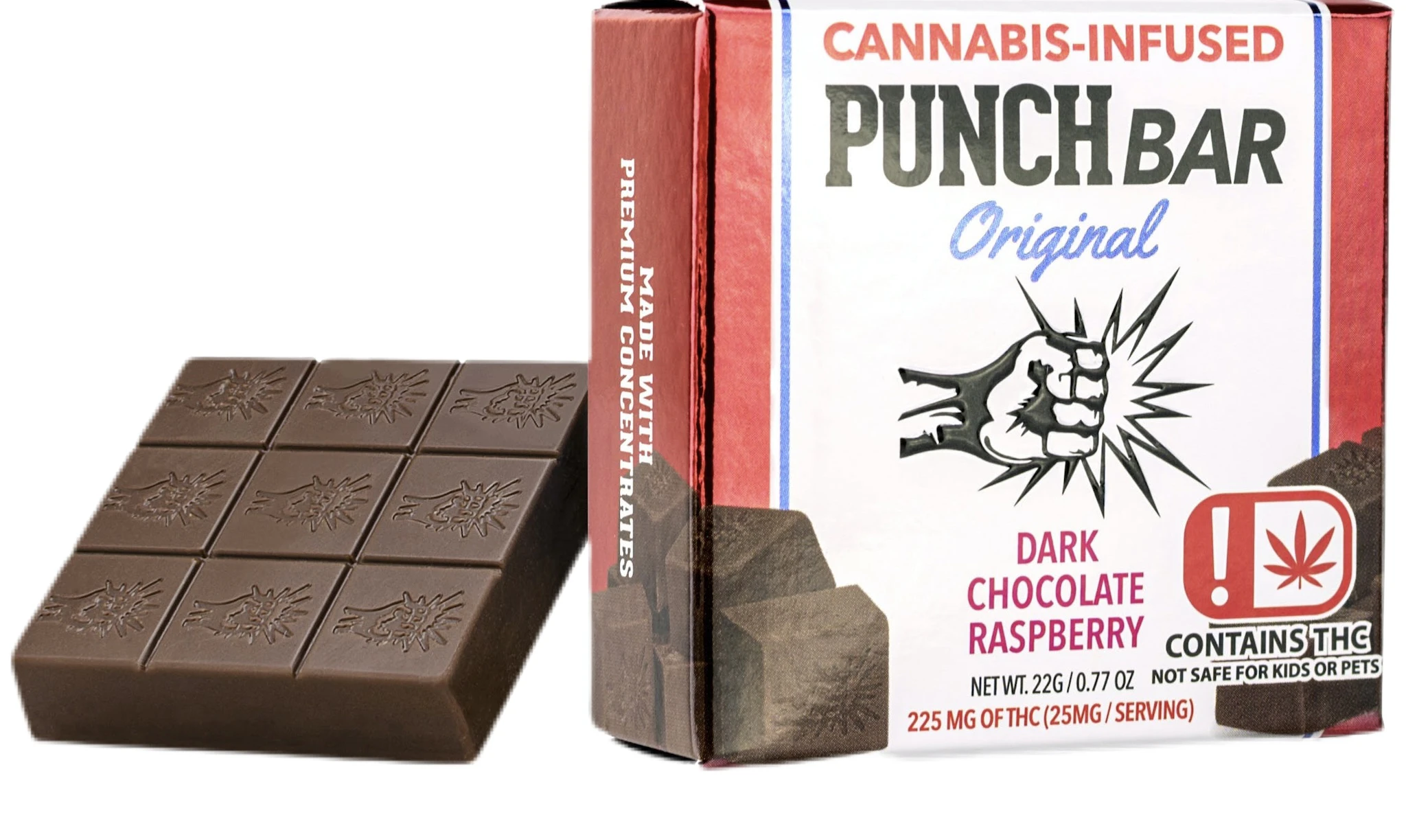 Punch - DARK CHOCOLATE RASPBERRY | SOLVENTLESS | PUNCHBAR | 100MG Main Image