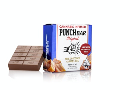 Punch - SOLVENTLESS  MILK CHOCOLATE CARAMEL BITS PUNCHBAR | 100MG